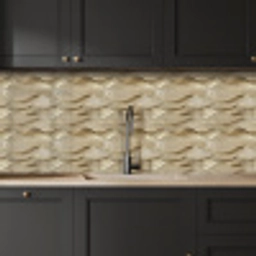 Golven - Patroon - Goud keuken achterwand 2 middel 871 -sfeer1