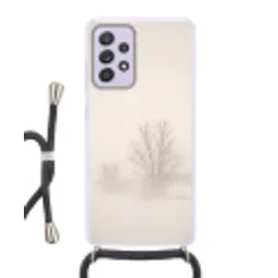 Boom - Mist - Sneeuw - Winter - Minimalistisch Hoesje Samsung Galaxy A52 5G met koord klein -3d