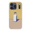 Glazen - Fles - Illustratie - Melk Telefoonhoesje iPhone 17 Pro klein -3d