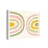 Regenboog - Pastel - Groen - Roze - Modern aluminium wit klein -3d
