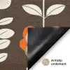 Bloemen - Retro - Bruin Deurmat klein 898 -antislip_NL