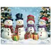 Vrolijk -  Sneeuw - Kleurrijk tuinposter los doek klein -3d