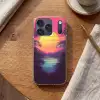 Zon - Geel - Palmbomen - Tropisch Telefoonhoesje iPhone 17 Pro klein -sfeer1
