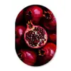 Granaatappel - Rood - Fruit Wandcirkel Ovaal Forex klein -3d