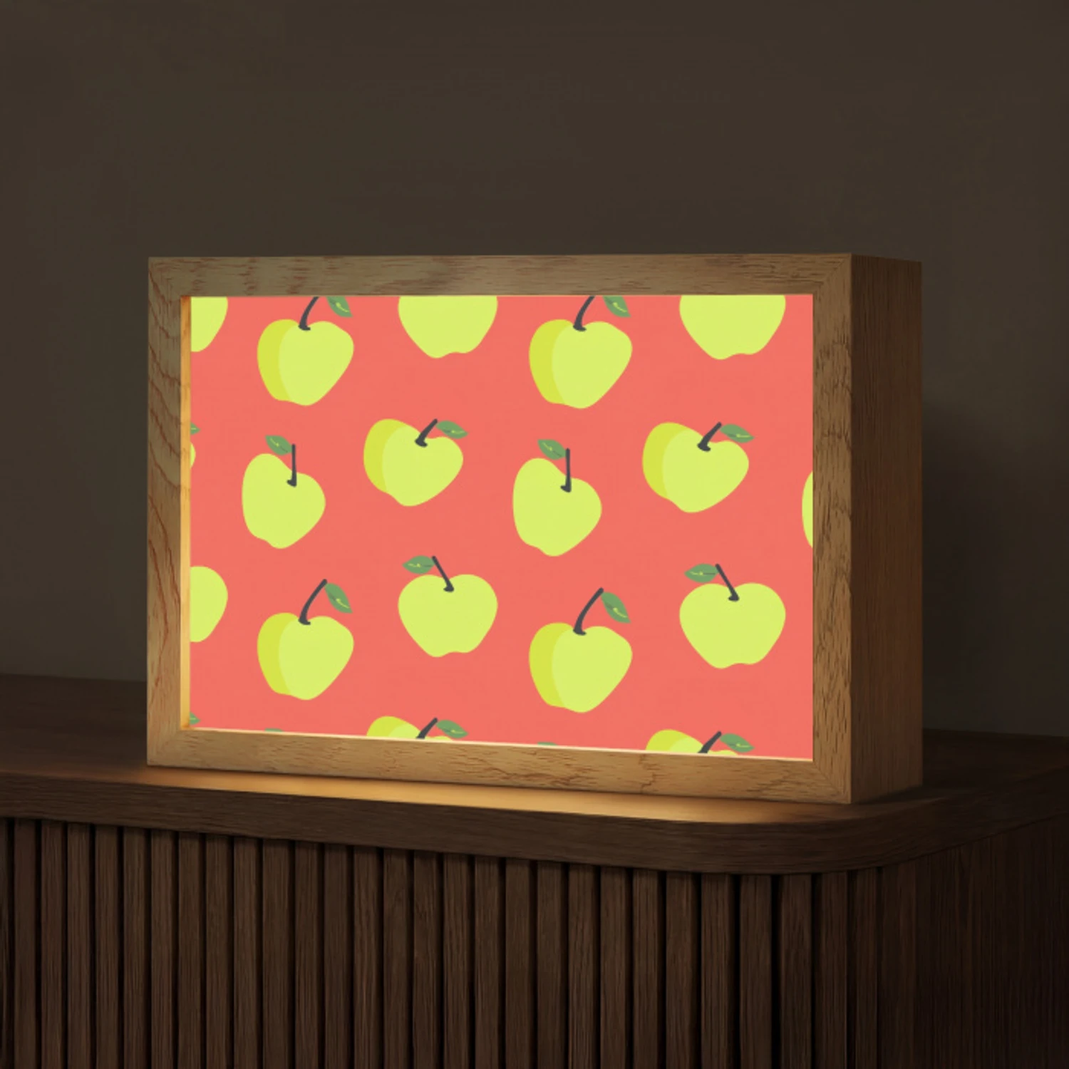 Appels - Modern - Groen Light Box met kabel (Tafellamp) klein 924 -z3d_website