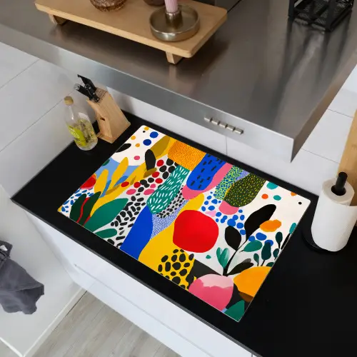Stippen - Vormen - Modern - Kleuren Inductie beschemer met haakjes klein -sfeer1
