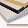 Tak - Bladeren - Minimalistisch - Beige Textielframe zwart klein -USP_kleurenNL