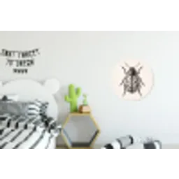Kever - Insect - Vintage Wandcirkel aluminium klein -kinderkamer