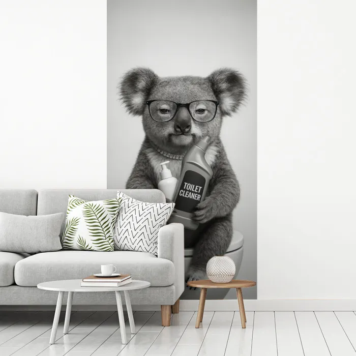Koala - Bril - Toilet fotobehang vinyl groot -woonkamer