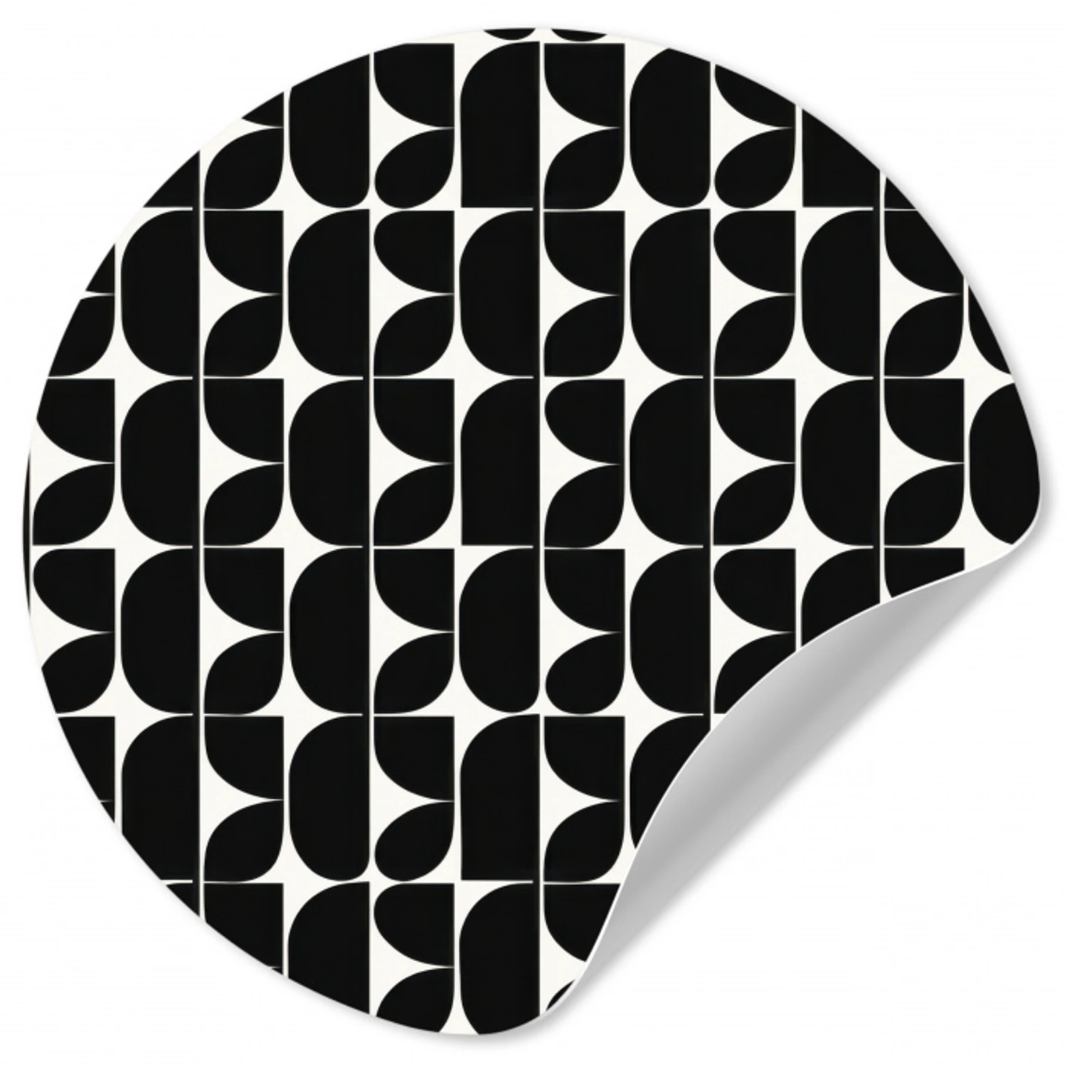 Modern - Geometrisch - Zwart Wandcirkel behangsticker klein 186 -3d