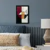 Modern - Abstract - Geometrisch - Rood - Industrieel fotolijst zwart zonder passe partout klein -sfeer3