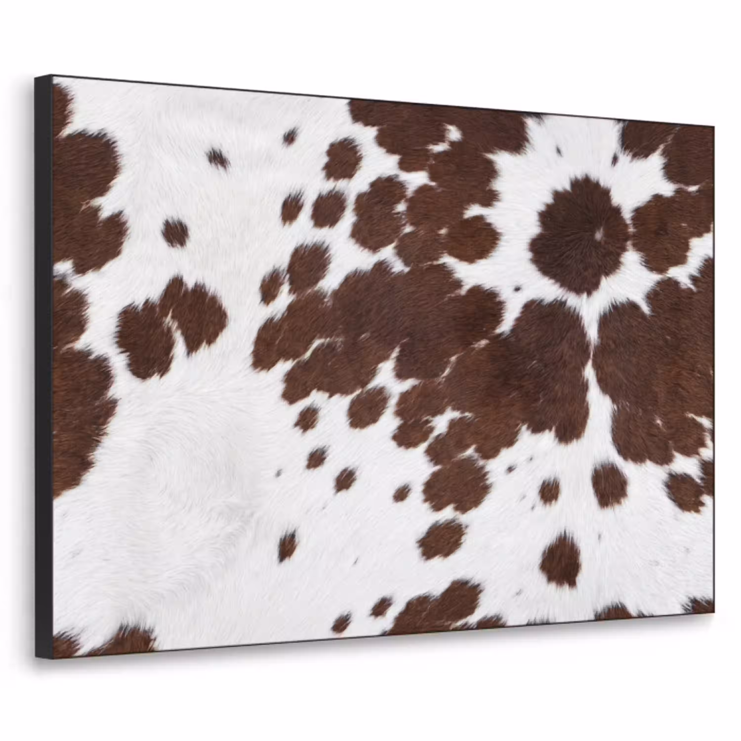 Koeienhuid - Klassiek - Bruin Textielframe zwart klein -3d