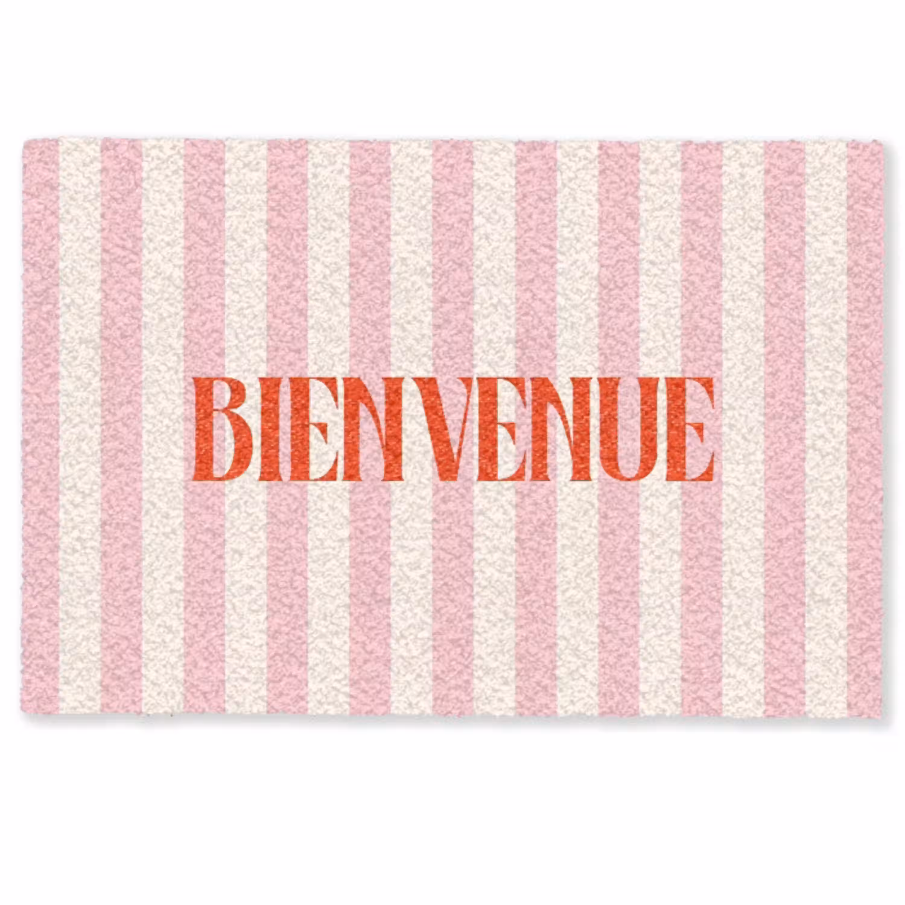 Zachtroze - Rood - Strepen - Bienvenue Deurmat klein -zkaufland3d