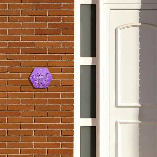 Lavendel - Sierlijk Naambord Hexagon klein -sfeer3-hexagon-XS