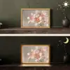 Lelies - Meeldraden - Roze - Wazig Light Box met kabel (Tafellamp) klein -sfeer3