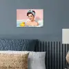 Badkamer - Eend - Blauw poster papier klein -sfeer2