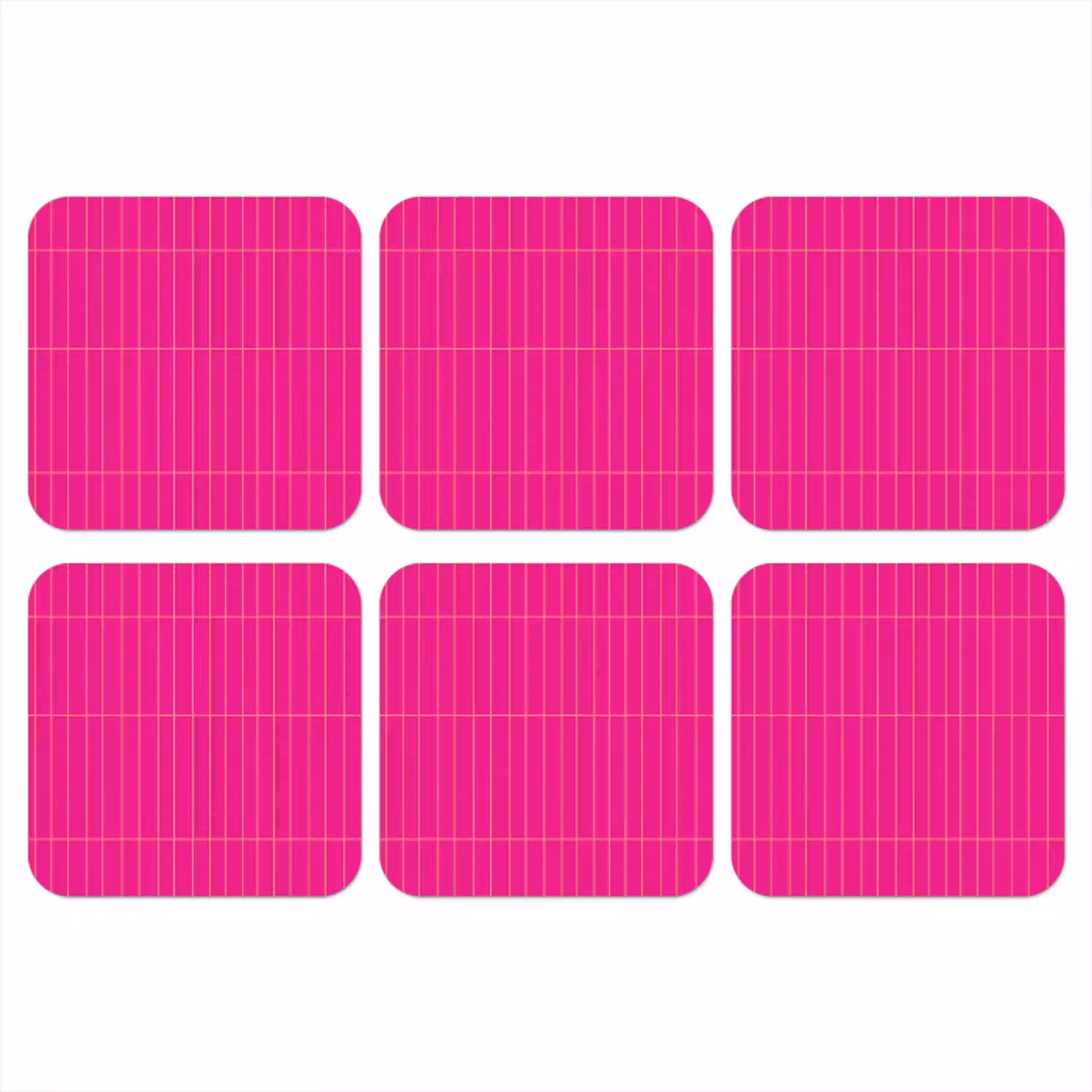 Patroon - Tegel - Magenta - Roze onderzetter kurk middel 366 -3d