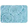 Water - Blauw - bubbels Badmat klein -3d