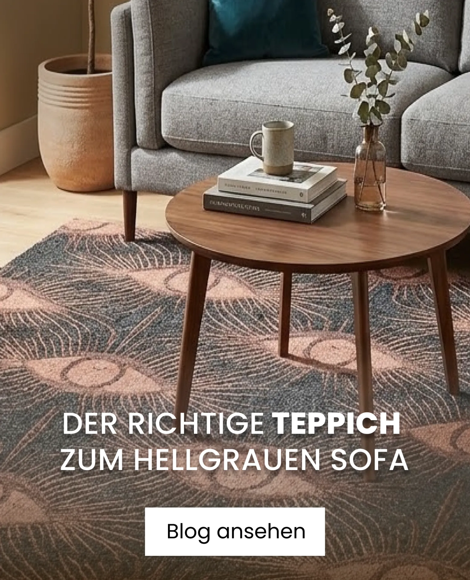 Teppich mit Augen im wohzimmer