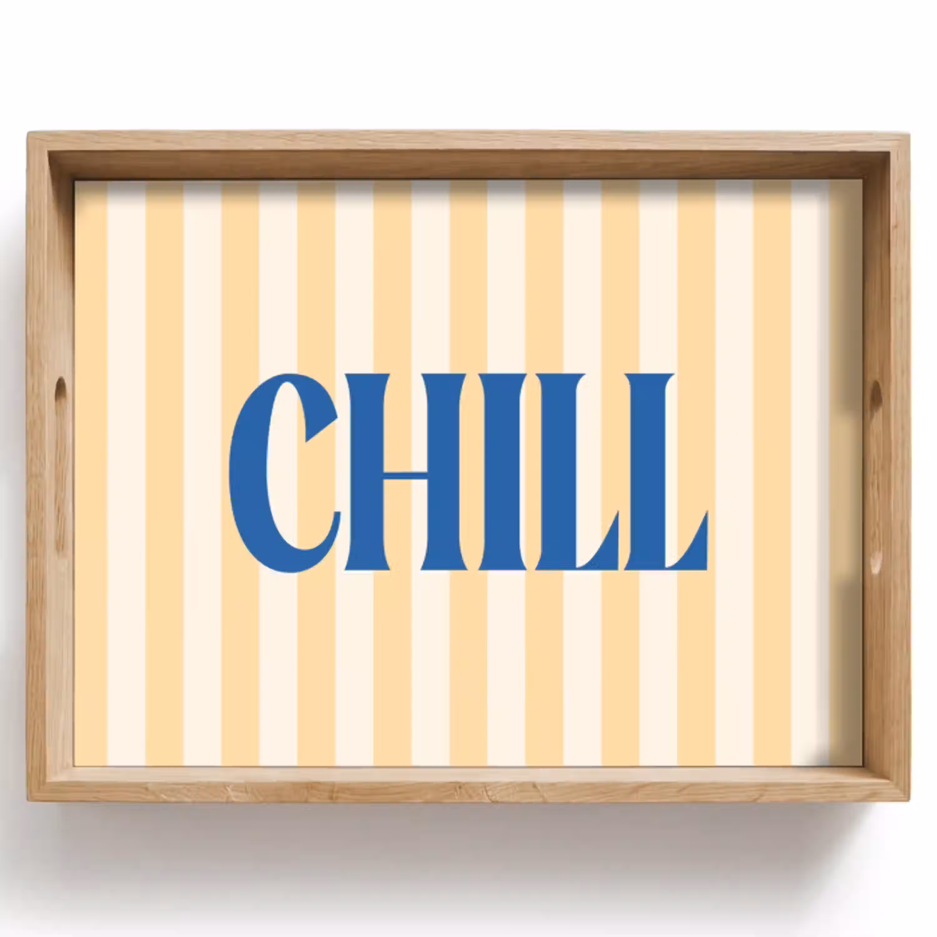 Blauw - Geel - Strepen - Chill Dienblad Rechthoek middel -z3d_shopping