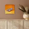 Kreeft - Delftsblauw - Schild - Stoer - Oranje plexiglas 5mm klein -sfeer5