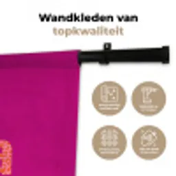 Oh la la - Luipaardprint - Roze Wandkleed katoen klein -sfeer2