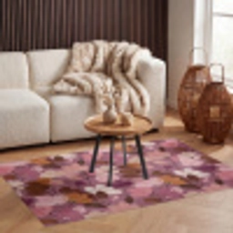 Bloem - Patroon - Roze Vloerkleed Rechthoek klein 1091 -atmosphere_sfeer2_global