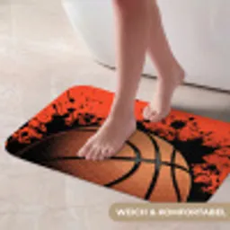 Basketbal - Verf - Sport - Oranje Badmat klein -USP_ZachtDE