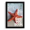 Sea you soon - Zeester - Zee fotolijst zwart zonder passe partout klein -3d