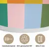 Stroken - Blauw - Patroon - Abstract Akoestische PET Vilt - Rond klein -closeup_NL