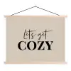 Beige - Winter - Quote - Cozy textielposter latten blank klein -3d