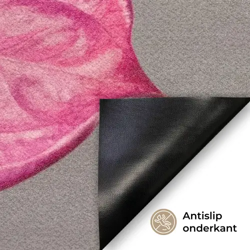 Planten - Anthurium - Groen - Roze Deurmat klein -antislip_NL