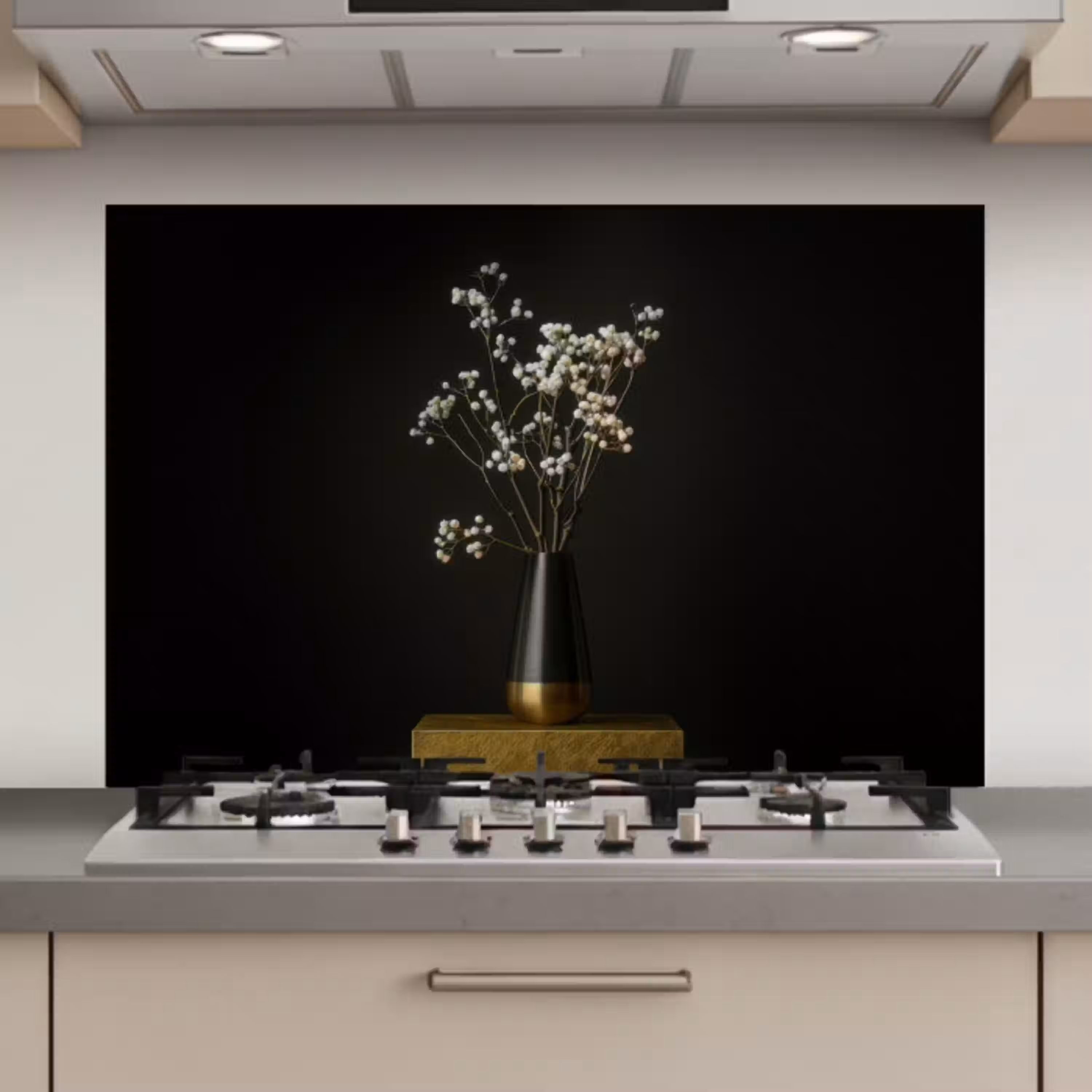 Bloembollen - Wit - Vaas - Minimalistisch keuken achterwand spatscherm klein -3d_website