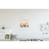 Pasteltinten - Bloemen - Illustratie textielposter latten blank klein -kinderkamer