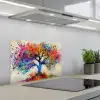 Levensboom - Natuur - Kleurrijk - Boom keuken achterwand spatscherm klein -3d_schuin