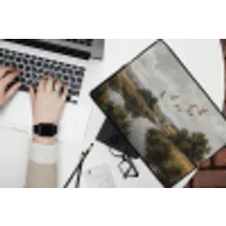 Eenden - Rivier - Landschap - Vlucht - Nostalgisch laptophoes neopreen klein -bureau