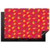 Roze - Mango - Blauwe - Streepjes Inductie beschermer vinyl 3mm klein 276 -3d