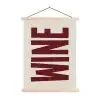 Wine - Red - Decoratie - Japandi textielposter latten blank klein -3d