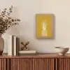 Lijnillustratie - Ananas - Bladkroon - Okergeel Light Box met kabel (Tafellamp) klein -sfeer2