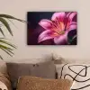 Roze - lelie - Dauwdruppels canvas 2cm klein -sfeer1