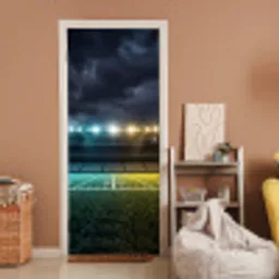 Voetbal - Stadion - Nacht - Modern deurposter klein -sfeer1