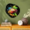 Koffie - Graffiti - Drinken - Abstract Wandcirkel Organisch Forex 3mm klein -sfeer2