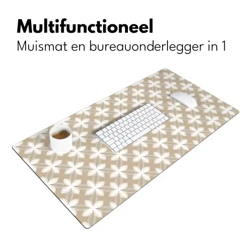 Patroon - Symmetrisch - Beige Muismat XXL klein 681 -sfeer4