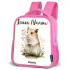 Dier - Natuur - Hamster Kinderrugzak - Roze middel -schuin