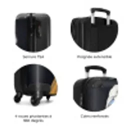 Iconisch - Modern - Kleurrijk NBS - Handbagage koffer - Volwassenen Unisex middel zzzzzzzbolletjes_FR