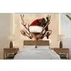 Kerst - Hert - Gewei - Rood fotobehang vinyl groot -bed