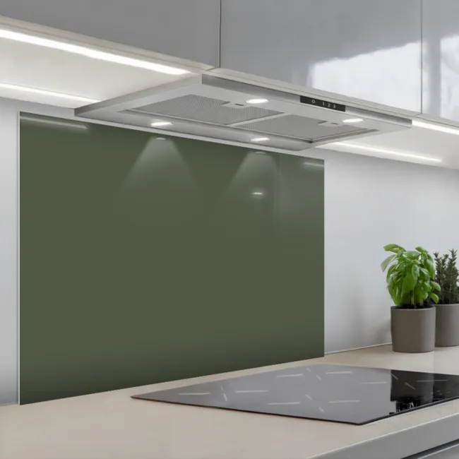 Kitchen Splashback - Green - Solid color - Olive green