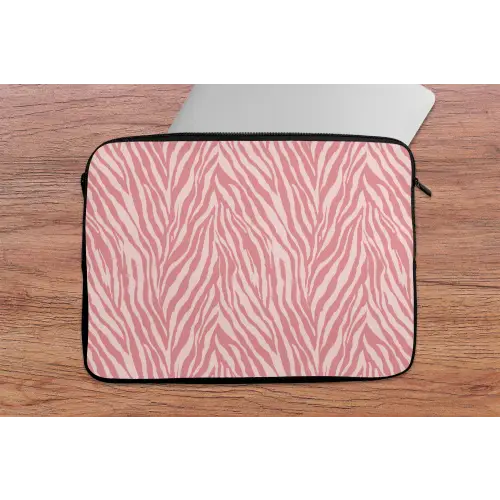 Zebra - Print - Roze laptophoes neopreen klein 279 -tafel