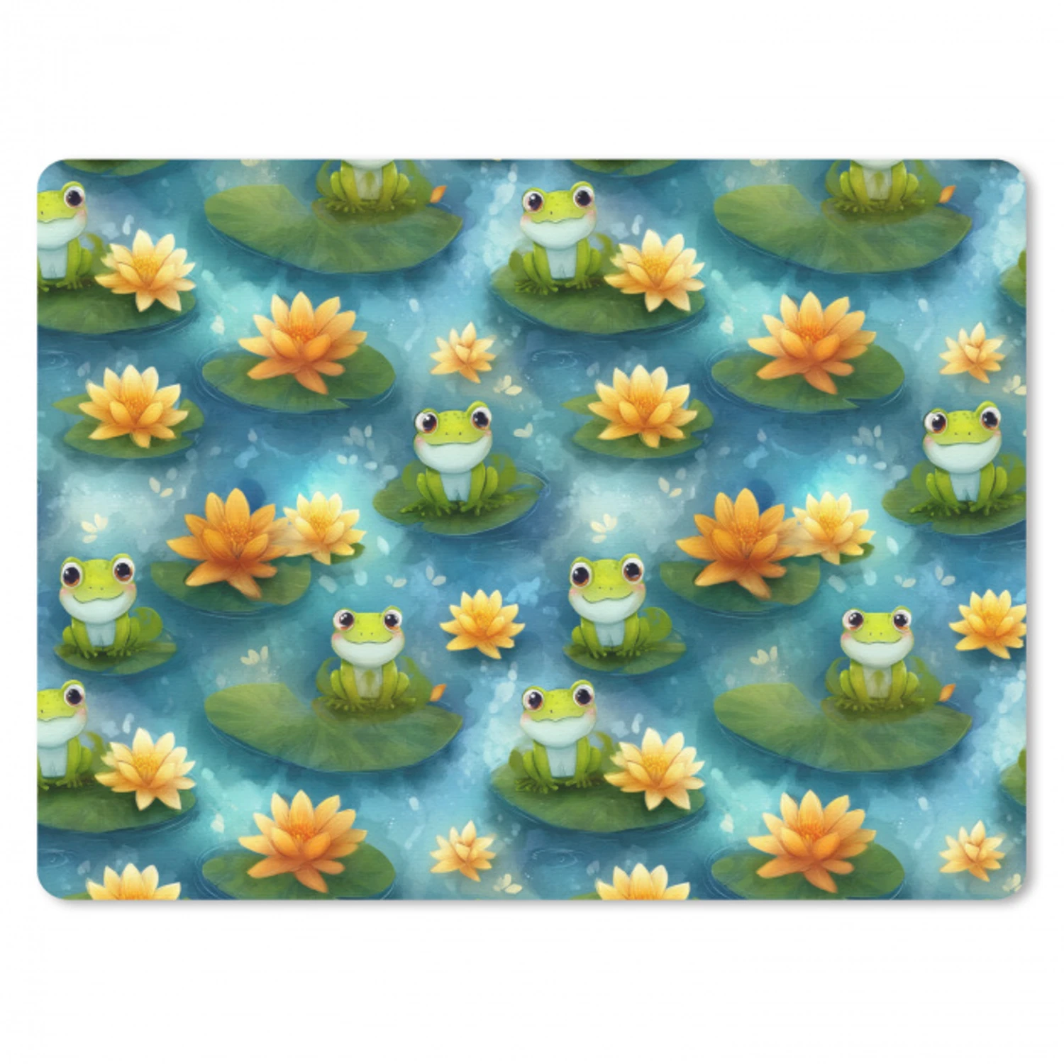 Kikker - Lelies - Groen muismat rubber klein 262 -3d