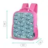 Donkerblauw walvissenpatroon met zeesterren Kinderrugzak - Roze middel -productfoto_formaten